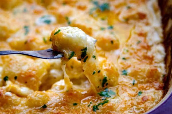 POTATO GNOCCHI WITH FOUR CHEESE SAUCE